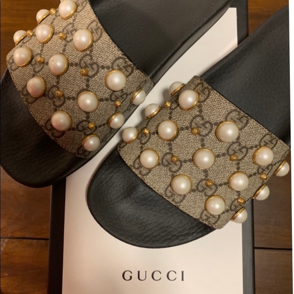 Gucci Shoes - Gucci Embellished Slides